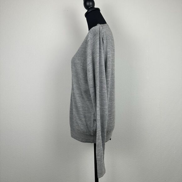 Muji Cardigan Womens Extra Large Grey 100% Wool Washable Japan Minimalist Casual - Picture 4 of 13